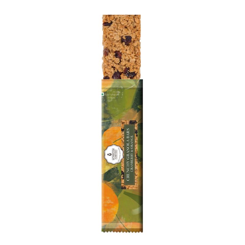 Monsoon Harvest Gluten Free & Vegan Crunchy Granola Bars (Cranberry & Orange)