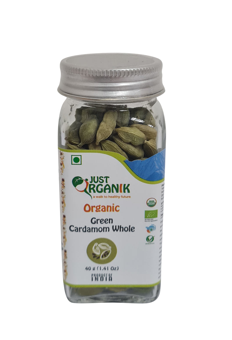 Just Organik Organic Green Cardamom Whole
