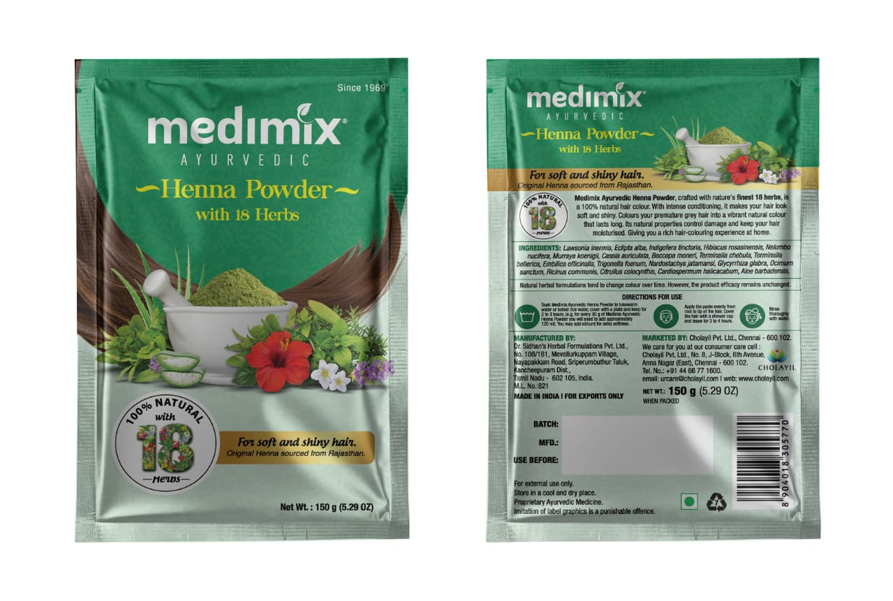 Medimix Ayurvedic Henna Powder With 18 Herbs Oooooya Goodness Store