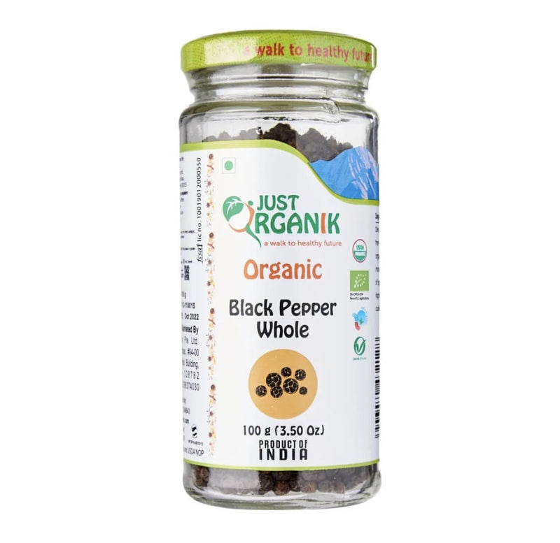 Just Organik Organic Black Pepper Whole