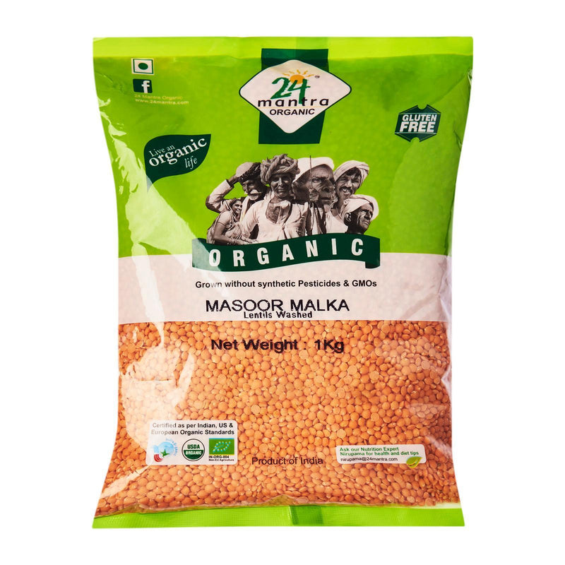 24 Mantra Organic Masoor Dal Malka