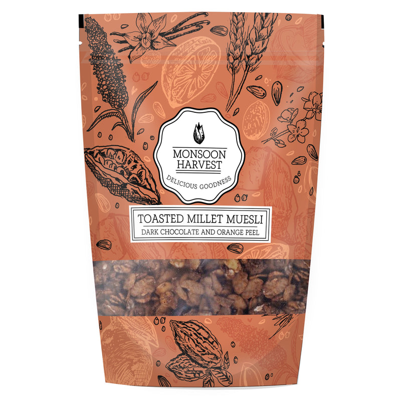 Monsoon Harvest Gluten Free Dark Chocolate With Orange Peel Muesli