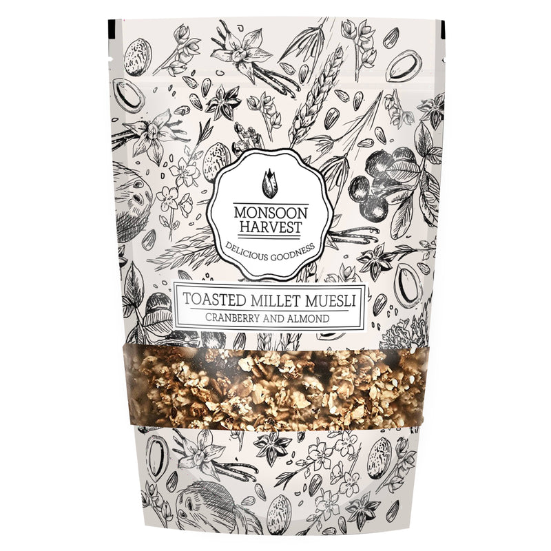 Monsoon Harvest Gluten Free Toasted Cranberry And Almond Muesli