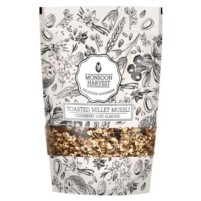 Monsoon Harvest Gluten Free Toasted Cranberry And Almond Muesli