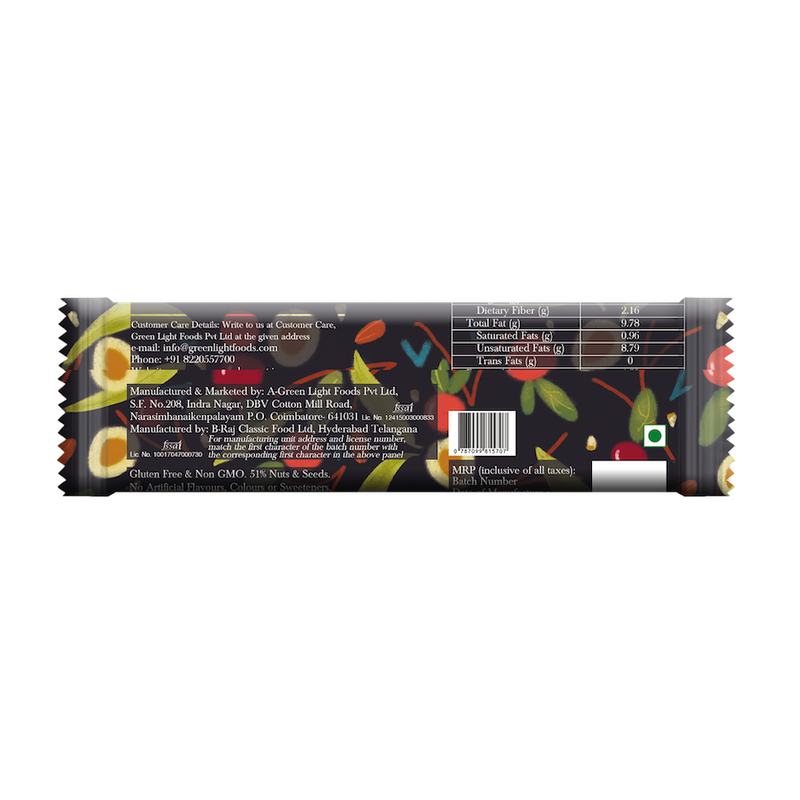 Monsoon Harvest Gluten Free & Vegan Nuts & Seeds Bar (Cranberry Almond)