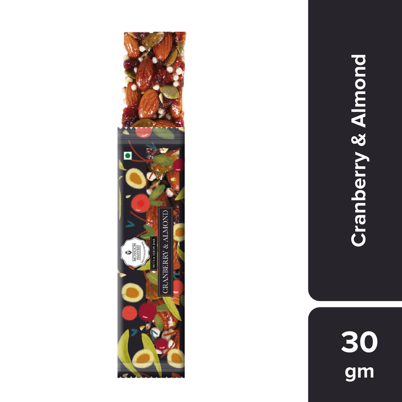 Monsoon Harvest Gluten Free & Vegan Nuts & Seeds Bar (Cranberry Almond)
