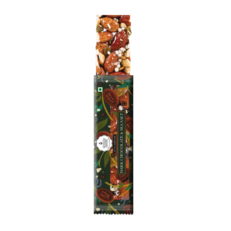 Monsoon Harvest Gluten Free Nuts & Seeds Bar (Dark Chocolate & Sea Salt)