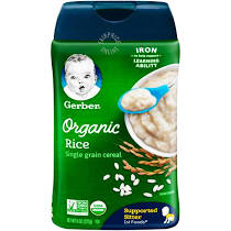 Gerber Organic Baby Cereal Rice