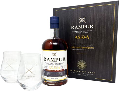 Rampur Single Malt Asava Giftset Glassese