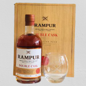 Rampur Single Malt Double Cask Giftset Glassese