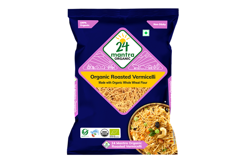 24 Mantra Organic Roasted Vermicelli - Made With Whole Wheat Flour