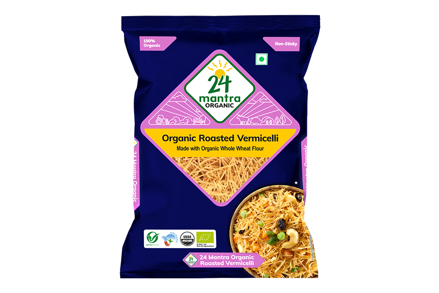 24 Mantra Organic Roasted Vermicelli - Made With Whole Wheat Flour