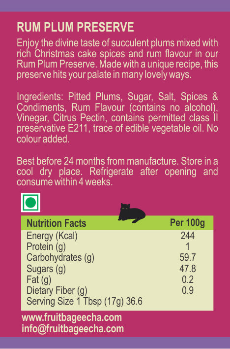 Kotgarh Fruit Bageecha Exotic Himachal Rum Plum Preserve