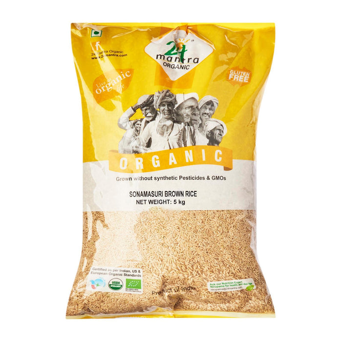 24 Mantra Organic Sonamasuri (Sanamasoori) Brown Raw Rice