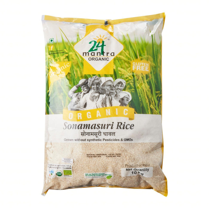 24 Mantra Organic Polished Sonamasuri (Sonamasoori) Raw Rice