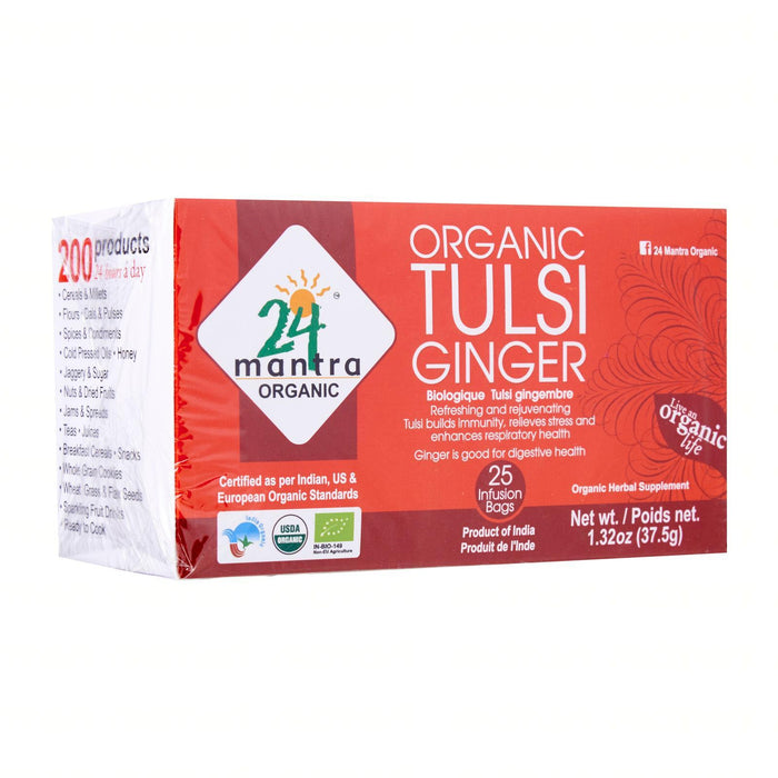 24 Mantra Organic Tulsi Ginger Tea