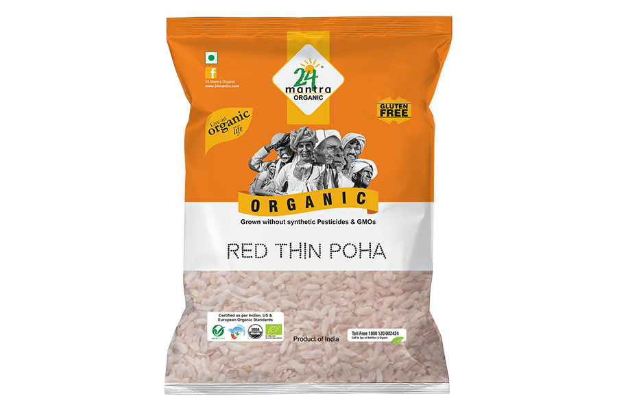 24 Mantra Organic Thin Poha - Red