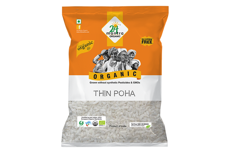 24 Mantra Organic Thin Poha - White