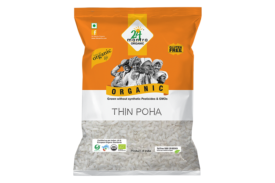 24 Mantra Organic Thin Poha - White