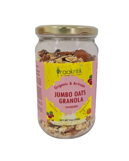 Praakritik Organic Granola Jumbo Rolled Oats (Cranberry)