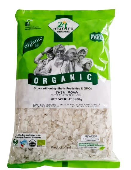 24 Mantra Organic Thin Poha - White