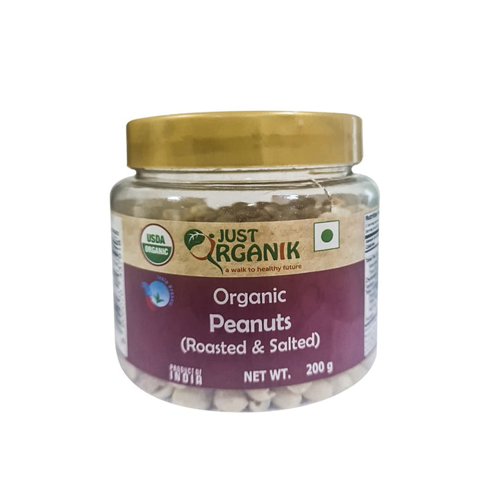 Just Organik Organic Peanuts - Roasted & Salted