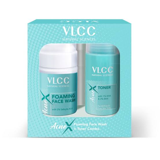 VLCC Acne X Face wash with 2% Salicylic Acid + Toner For Oily Free Skin Tone (225ml)