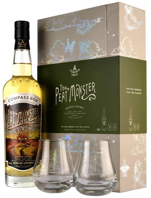 Compass box The peat monster Gift Set with 2 Glasses