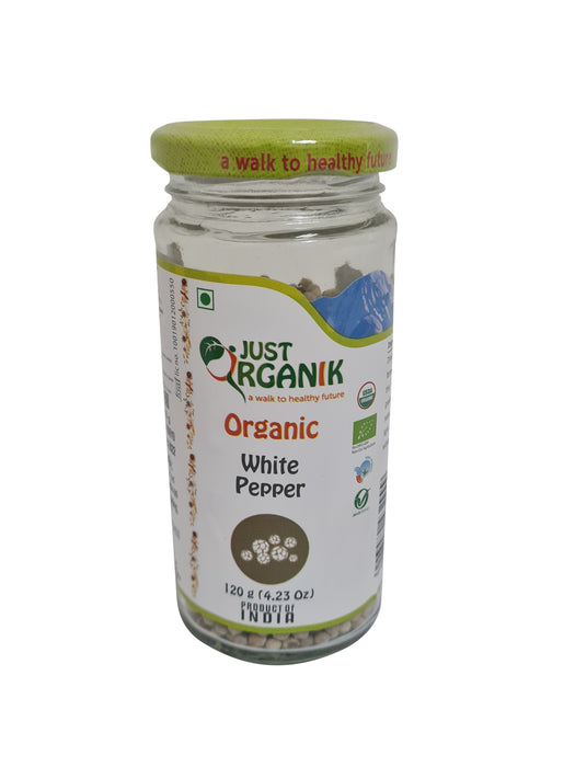 Just Organik Organic White Pepper Whole