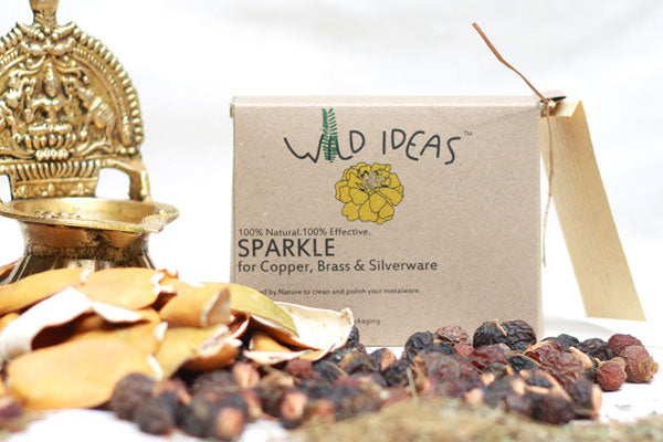 Wild Ideas Natural (100%) Sparkle Polish (brass, copper and silver)