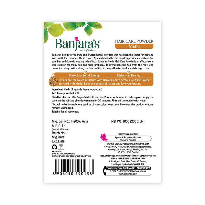 Banjara's Methi Hair Care Powder (5*20gms)