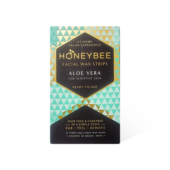 Honeybee Facial Wax Strips - Aloe Vera