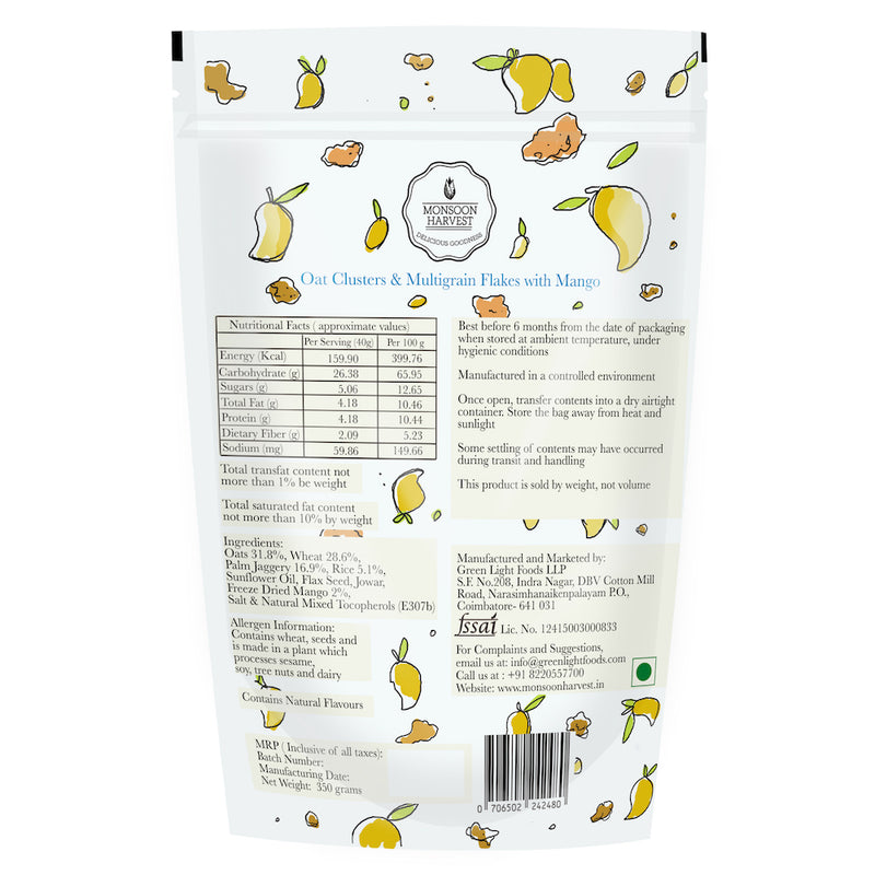 Monsoon Harvest Oat Clusters & Multigrain Flakes with Mango