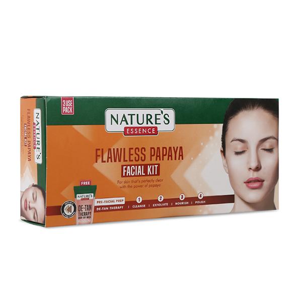 Nature's Essence Flawless Papaya Facial Kit, 60gm + 15ml